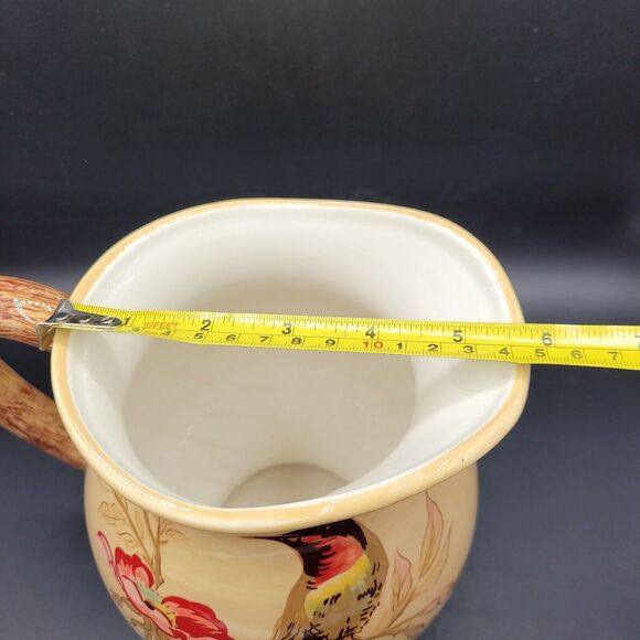 Burton & Burton Lowden Fields Ceramic Pitcher With Birds And Flowers - Picture 9 of 10